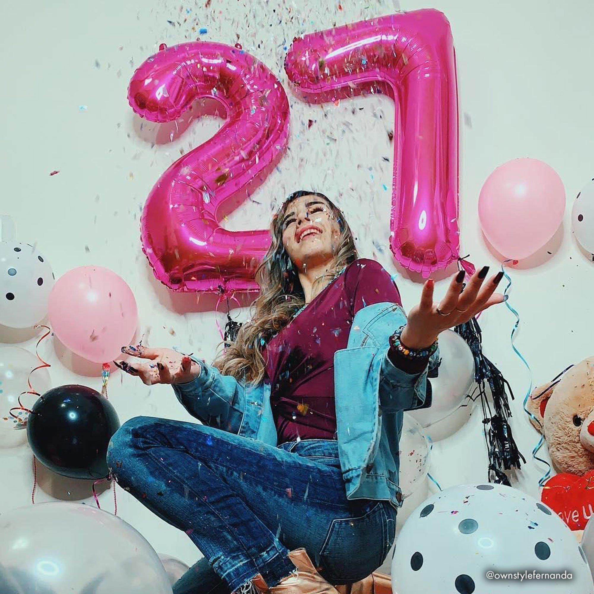 34in Number (0-9) Balloon, Assorted Colors