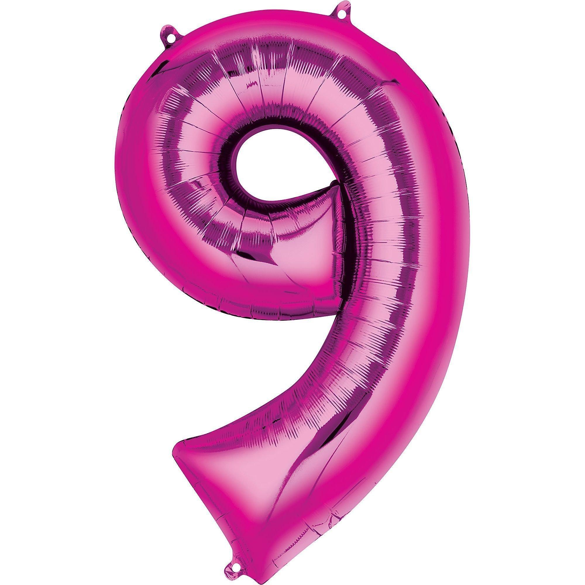 34in Number (0-9) Balloon, Assorted Colors