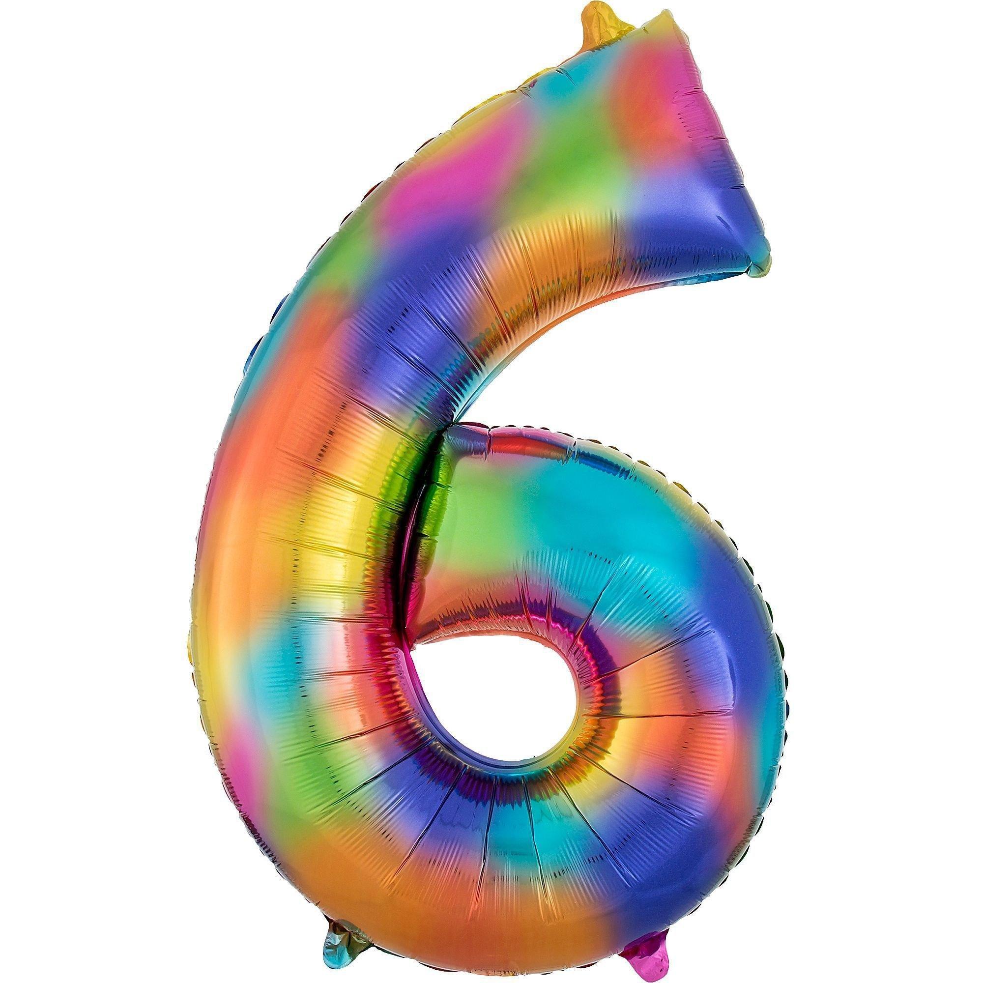 34in Number (0-9) Balloon, Assorted Colors