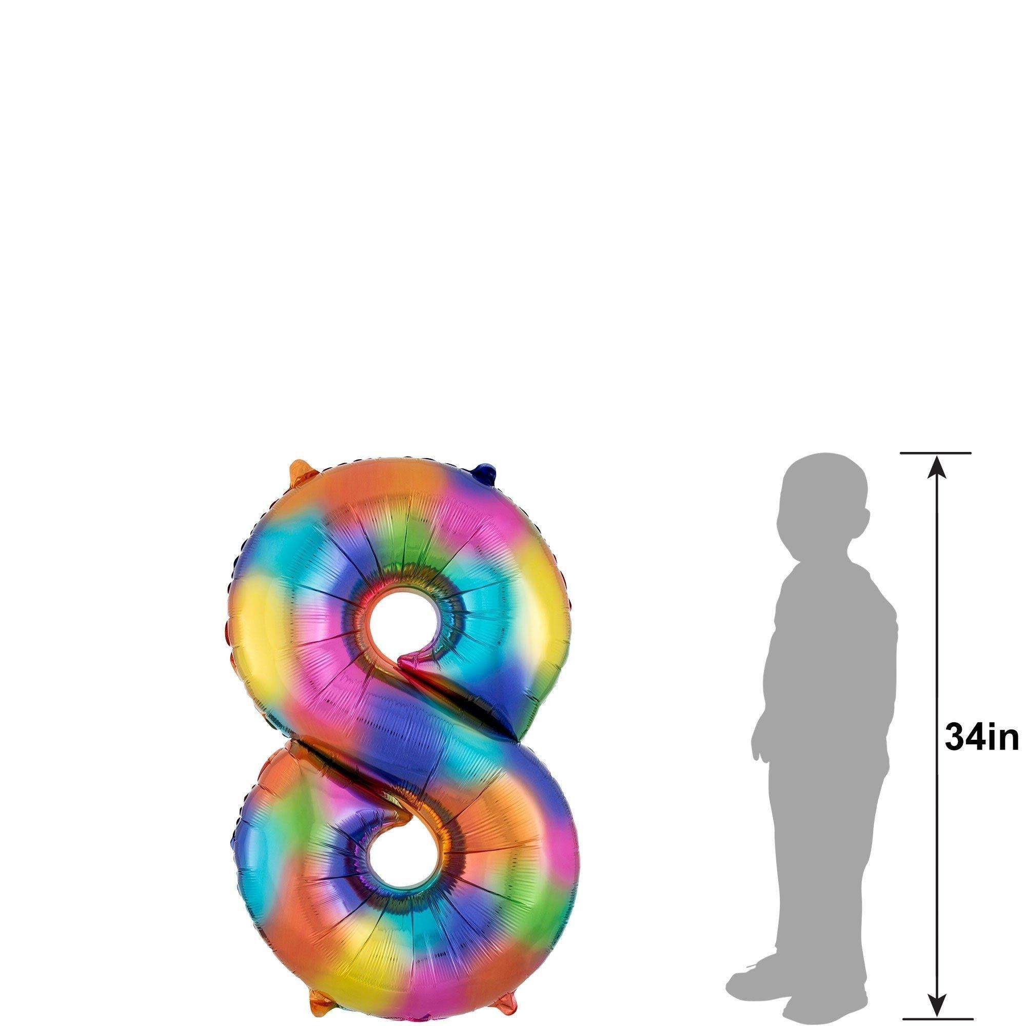34in Number (0-9) Balloon, Assorted Colors
