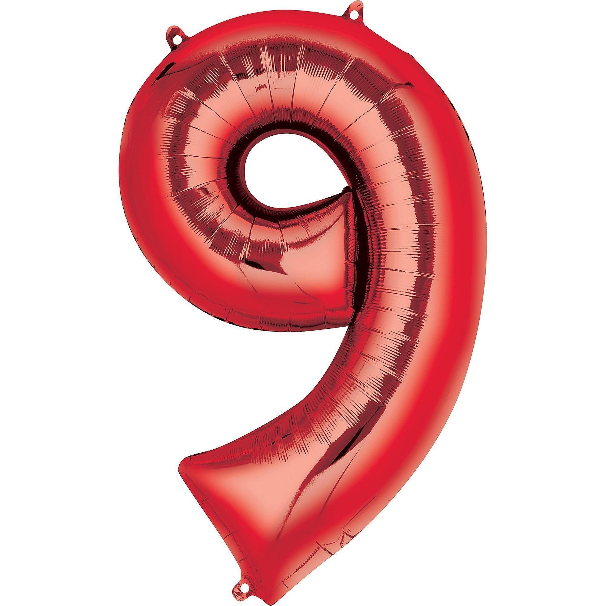 34in Number (0-9) Balloon, Assorted Colors
