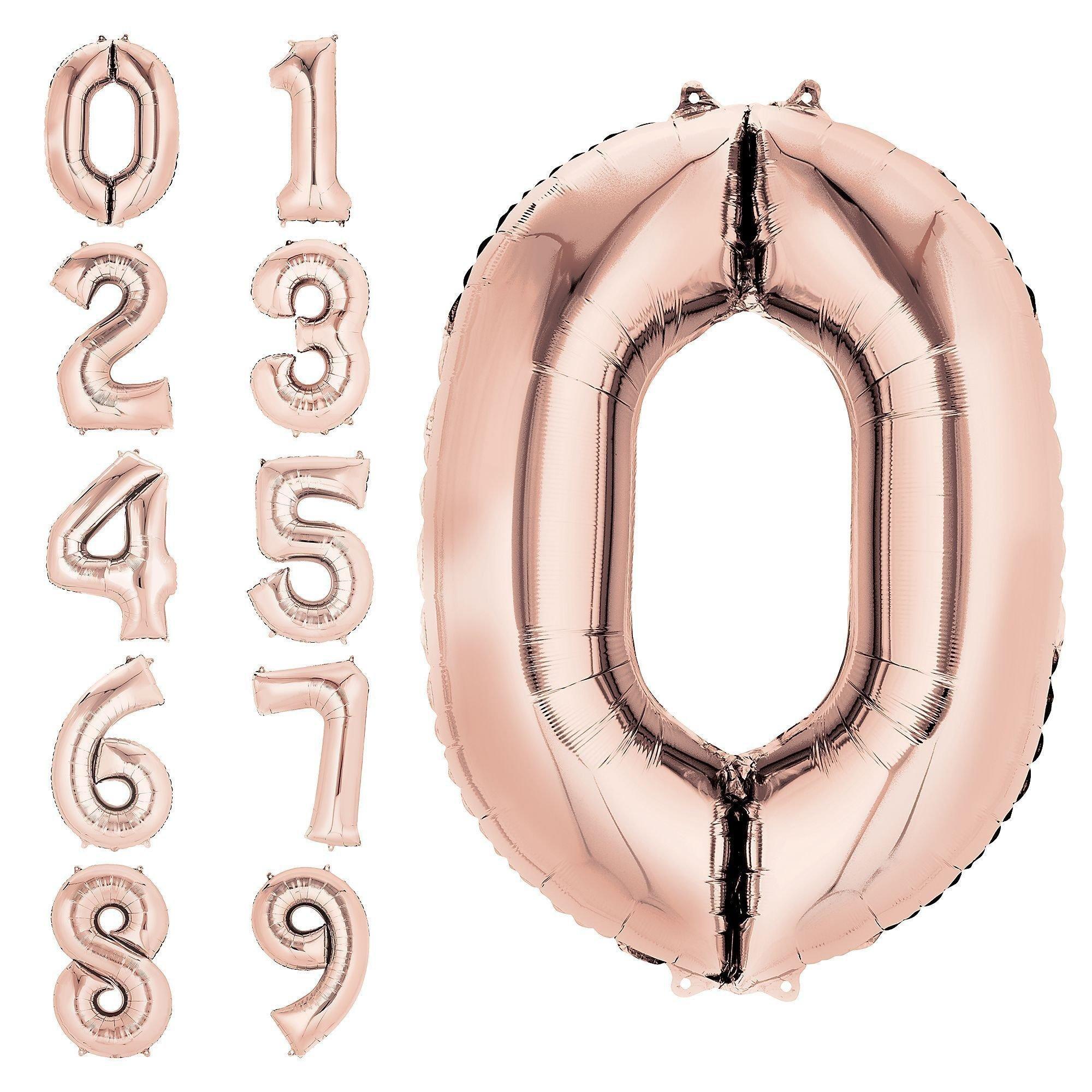 34in Number (0-9) Balloon, Assorted Colors