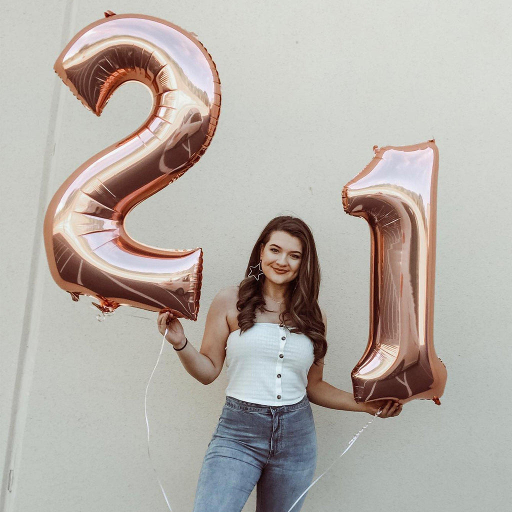 34in Number (0-9) Balloon, Assorted Colors