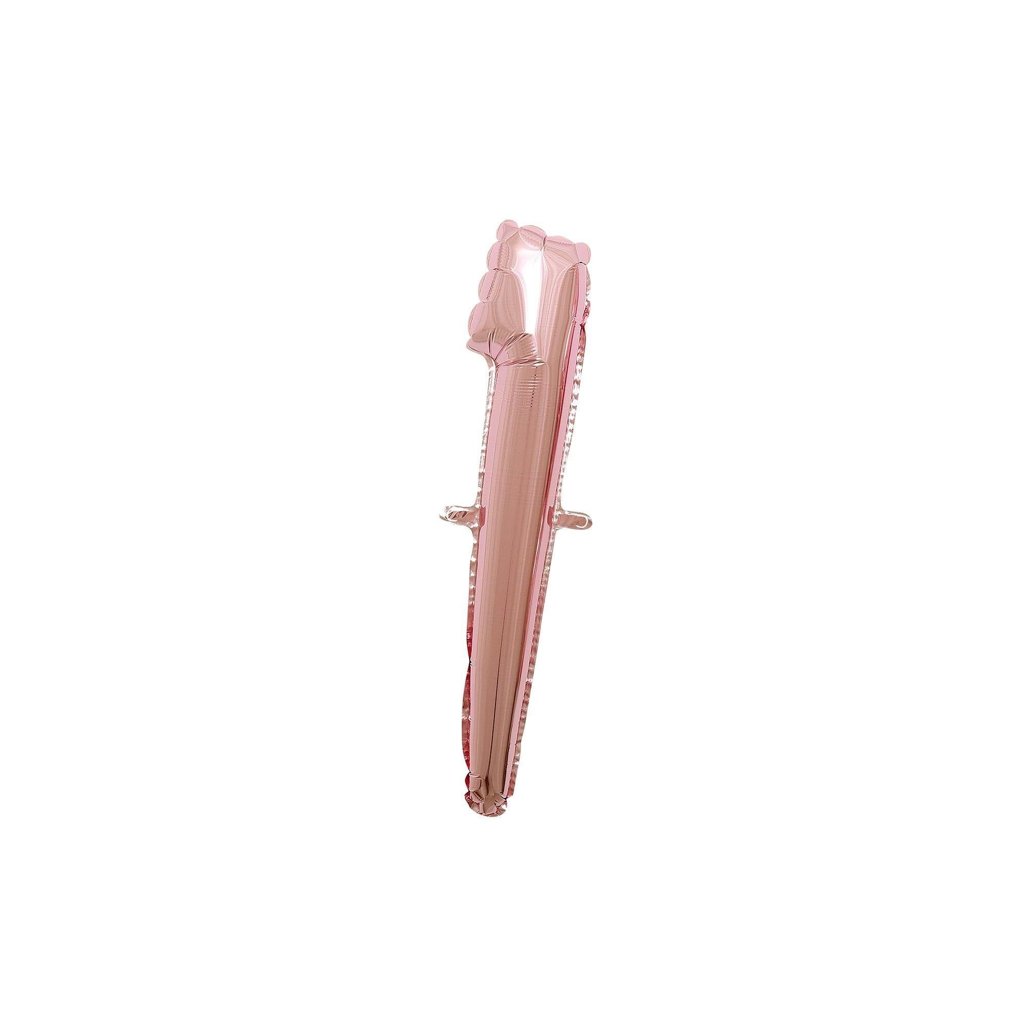 Air-Filled Rose Gold Cursive Number (0-9) Foil Balloon, 10in x 18in
